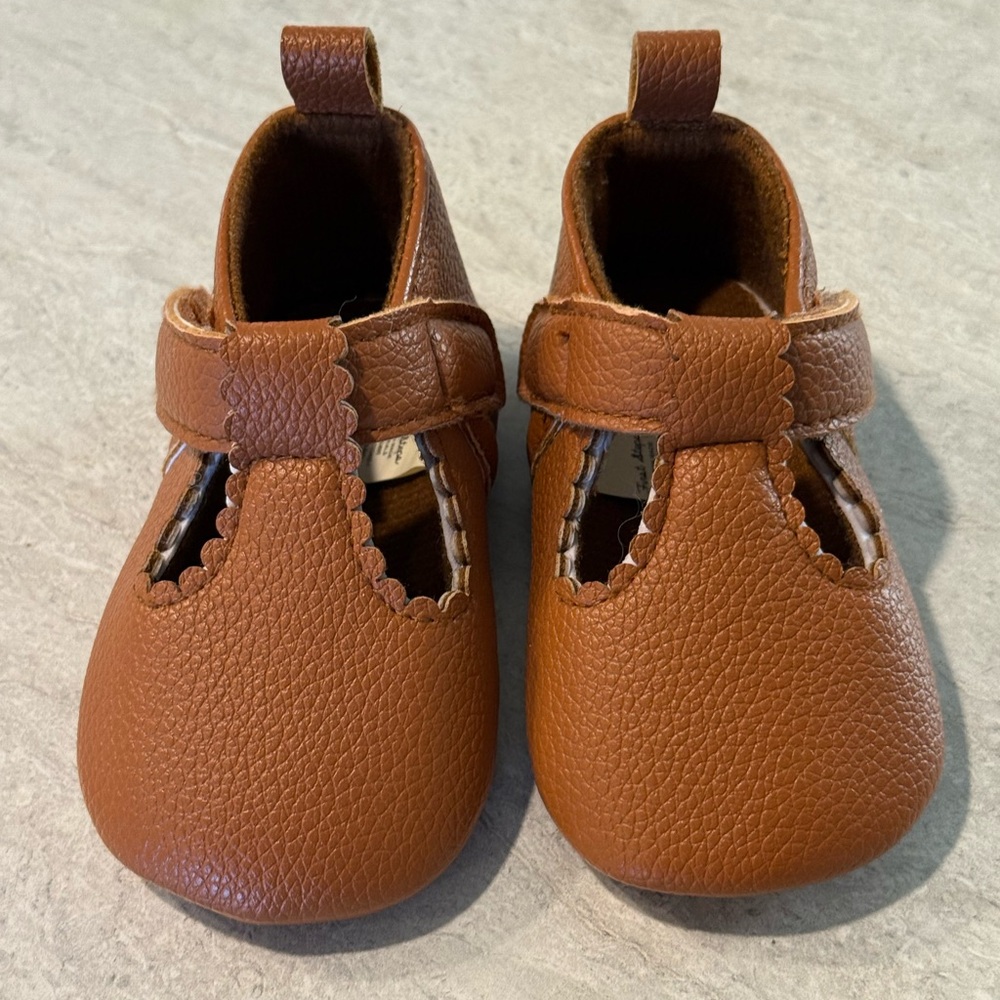 Classic Tan Moccasin Kids Shoes